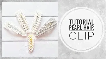#МК - Заколка для волос с жемчужными бусинами треугольная | #Tutorial - Hair clip with pearl beads